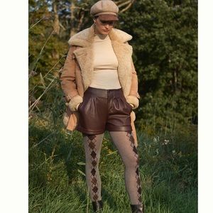 Free People Avec Les Filles Faux Leather Shorts